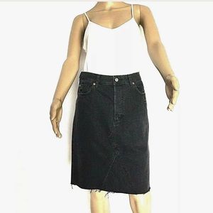 Women H & M Black Denim Short Skirts Size 8